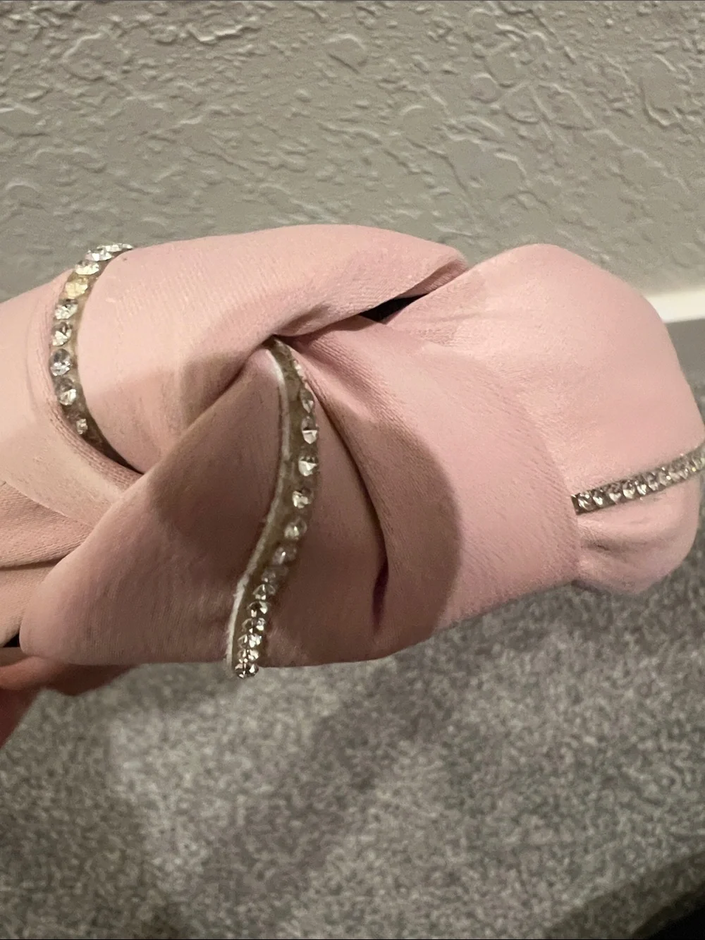 Pink Crystal Knotted Headband